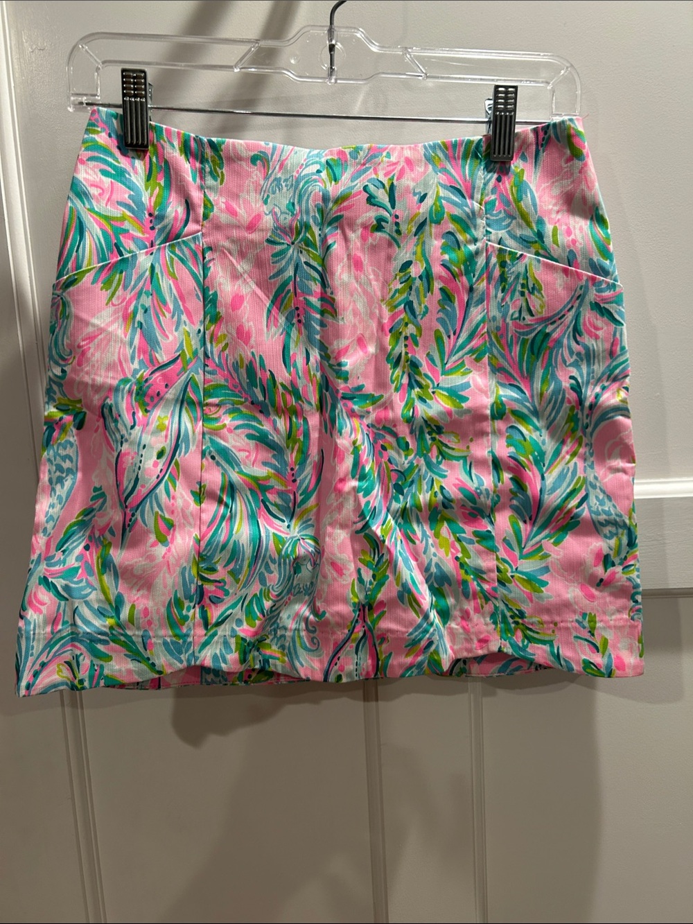 Womens Skort-LILLY PULITZER-'Multi Unicorn Of The Sea' cotton 'Becki' Preppy- 0